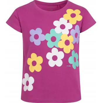 Dívčí oblečení Dívčí tričko růžové bavlna 116 tričko pro dívky Květiny Endo