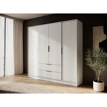 Šatní skříň SKŘÍŇ SKŘÍŇ LIVIA 4D OTEVÍRACÍ KAŠMÍR VELKÁ NA OBLEČENÍ ZÁSUVKY tyč