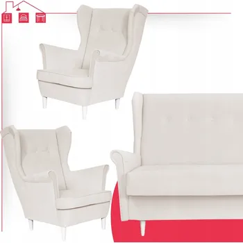 Sedací souprava Moderní sedací souprava s křesly krémová ARI Family Meble