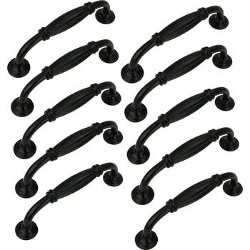 Nábytkové kování 10 x Nábytková úchytka černá 96 mm kovová úchytka pro kuchyňský nábytek