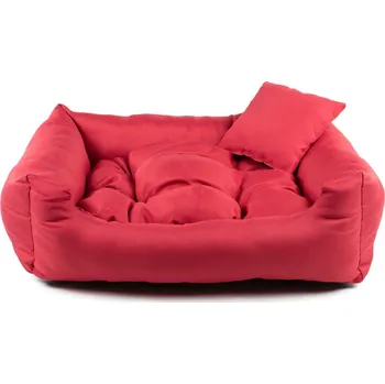 Pelíšek pro psa Vsepropejska Lux nadýchaný pelech pro psa Barva: Červená, Rozměr (cm): 55 x 45