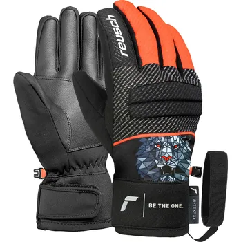 REUSCH WARRIOR R-TEX® XT JUNIOR Black/Silver/Fluo Red Velikost: 5