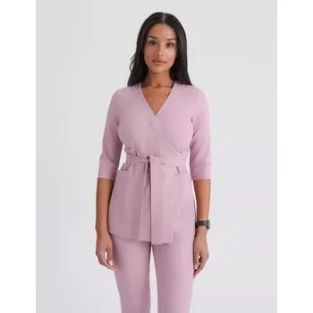 Zdravotnický oděv Lékařská Mikina na zavázání Rosalie- FRENCH PINK 0