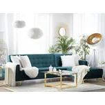 Rohová rozkládací pohovka smaragdově zelená sametové čalounění moderní styl 4místná modulární levostranná ve tvaru L obývací pokoj Beliani