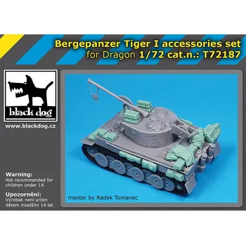 Plastikový model Blackdog 1/72 Bergepanzer Tiger I accessories set (for Dragon)