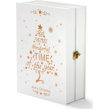 Vánoce Tchibo Adventní kalendář s LED 42x30x4,5 cm Bílá