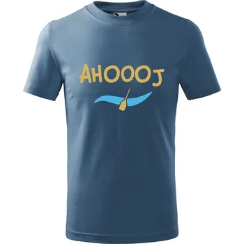 Chlapecké tričko DOBRÝ TRIKO Dětské tričko Ahoooj pádlo Velikost: 158/12 let, Barva: Denim