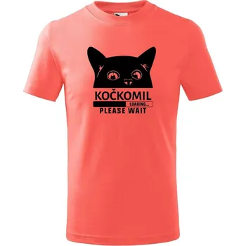 Chlapecké tričko DOBRÝ TRIKO Dětské tričko s potiskem Kočkomil loading Velikost: 158/12 let, Barva: Korálová