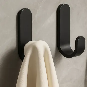 Věšák Interex Nalepovací plastový věšák SIX / Černá