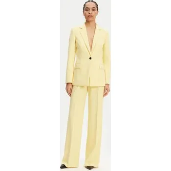 Dámské kalhoty HUGO Kalhoty z materiálu Himia 50513960 Žlutá Regular Fit 40