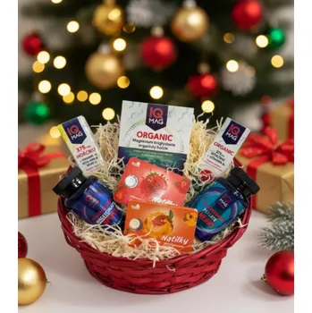 Dárková krabička NaturProdukt Vánoční Dárkový Koš - Hořčíkový Mix s B6 327 tbl