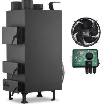 Krbová kamna Dílenská kamna PN3 25kW s ventilátorem a ovladačem