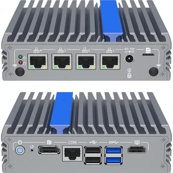 Stolní počítač IEXP-304 Průmyslové PC, Intel N100, 4× 2.5G LAN, bezventilátorové