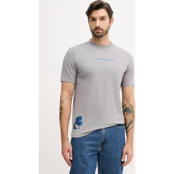 Tričko Karl Lagerfeld 554235.755403 šedá 90X, vel. XL