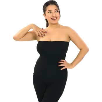 Dámské tričko Himalife Stahující top Plain Boa - černá Velikost: L/XL - Móda pro plnoštíhlé, Oblečení nadměrné velikosti