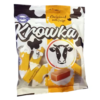 Bonbon KROWKA karamely 100 g MLÉČNÉ (klasické měkké mléčné karamelky s mléčnou příchutí)