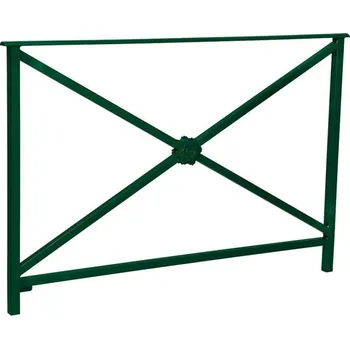 Zábradlí Procity Zábradlí Héritage, délka 1500 mm, bez madel, jednoduchý kříž s růžicí, barva zelená RAL6005