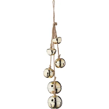 Vánoční dekorace 718240 - Tchibo - Závěsné rolničky - barva: hnědá