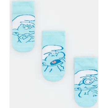 Chlapecké spodní prádlo Reserved - Sada 3 párů ponožek The Smurfs - světle modrá - 9863T-50X - 9863T-50X-K25