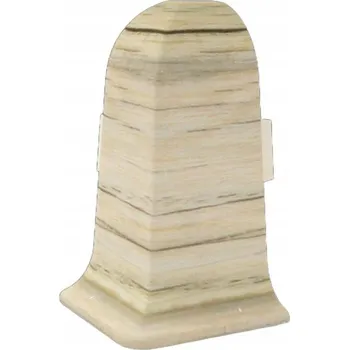 soklová lišta Vnější roh Vilo PVC 4 x 55, délka 10 cm, dub