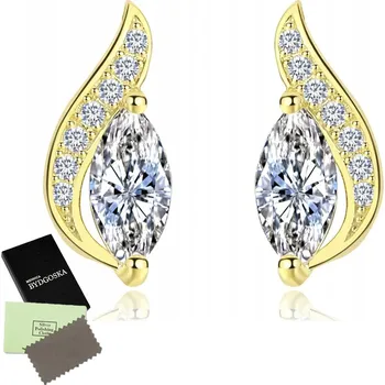 Náušnice STŘÍBRNÉ NÁUŠNICE POZLACENÉ STŘÍBRO 925 DÁREK