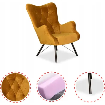 Křeslo Křeslo ušák Family Meble žluté