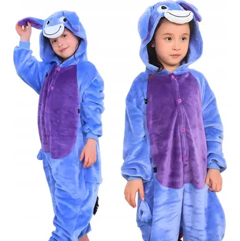 Karnevalový kostým Pyžamo Overal Kigurumi Kostým Převlek Oslík Ijáček Děti 95-105 cm
