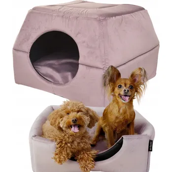 Pelíšek pro psa Pelíšek pro psa kočku 2 v 1, domeček 48x48 cm, protiskluzový