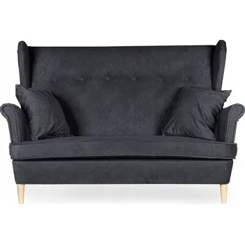 Pohovka Pohovka ušák Ari skandinávský styl nerozkládací Family Meble černý velur