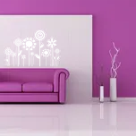 Sablio Samolepka na zeď: Květiny Vaul - 120x107 cm