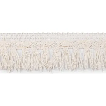 Bavlněné třásně / krajka šíře 45; 55 mm, střední, 2 (55 mm) režná světlá