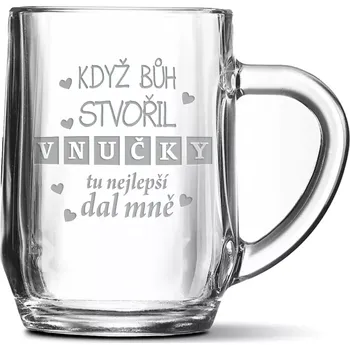 Sklenice Sablio Půllitr Když Bůh stvořil vnučky: 0,5