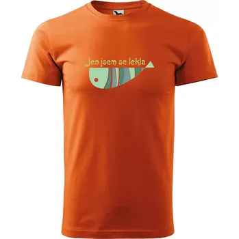 Pánské tričko Sablio Tričko s potiskem Jen jsem se lekla - oranžové XL