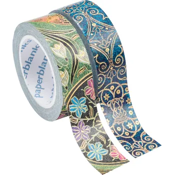 Kalendář Paperblanks Washi pásky - AZURE & POETRY IN BLOOM, 2x 10m