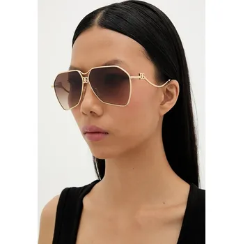 Sluneční brýle Sluneční brýle Dolce & Gabbana dámské, zlatá barva, 0DG2326 GLD, vel. 62
