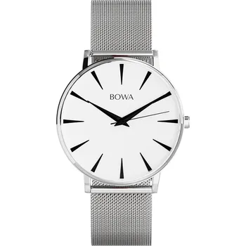 Hodinky Dámské hodinky BOWA Praha Silver Black-Tone mesh 38