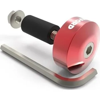 Oxfort Bar Ends 1 s redukcí pro vnitřní průměr 13 a 18 mm, vnější 22 a 28,6 mm, červený elox, pár