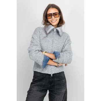 Dámský svetr Rino & Pelle Rino&Pelle svetr na zip s rolákovým límcem Boi šedý Velikost: XS