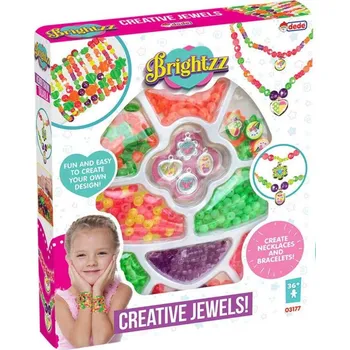 Dětské navlékací korálky Bino Navlékací korálky s přívěsky kreativní set výroba dětské bižuterie