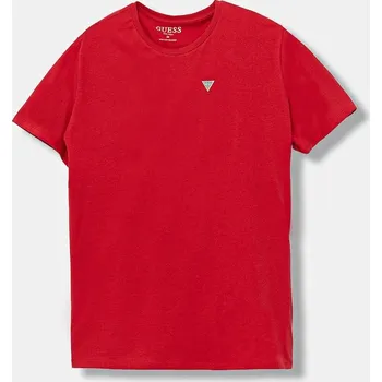 Chlapecké tričko Dětské bavlněné tričko Guess červená barva, L5YI38 K5M20 L5YI38.K5M20.9BYA 33X, vel. 166-175