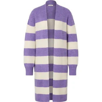 Dámský svetr 719156 - Tchibo - Otevřený dlouhý kardigan - pro ženy - vel. M 40/42 - barva: bílá/s proužky