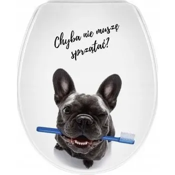 Sedátko na WC mísu Bisk Iris, bílé a černé, polypropylen