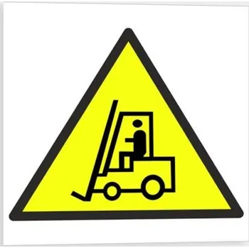 Traiva s.r.o. Pozor vozíky - symbol Verze: Plast 210 x 210 mm tl. 0.5 mm - Kód: 06792