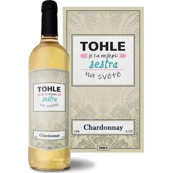 Víno Sablio Bílé víno Tohle je ta nejlepší sestra na světě: 0,75 l