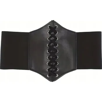 Korzet KOŽENÝ KORZET ZEŠTÍHLUJÍCÍ ŠIROKÝ ŠNĚROVACÍ, PRUŽNÝ PÁS 60-90 CM