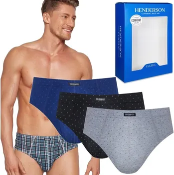 Pánské spodní prádlo 3 PÁRY pánských slipů HENDERSON multipack 1446 k608 L