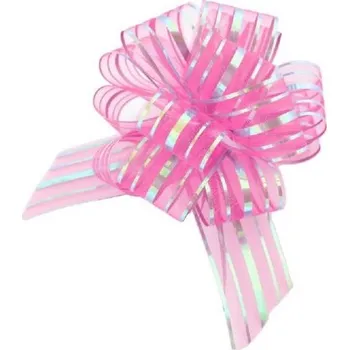 Stuha Stuha stahovací - organza LUX - 3/100cm - růžová - 161402