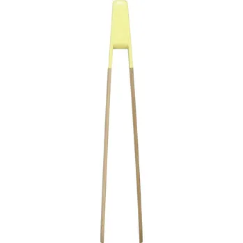 Kuchyňská pinzeta Bambusové servírovací kleště s magnetem žluté