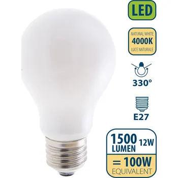 Žárovka VELAMP OPAL FILAMENT žárovka 12W, E27, 4000K