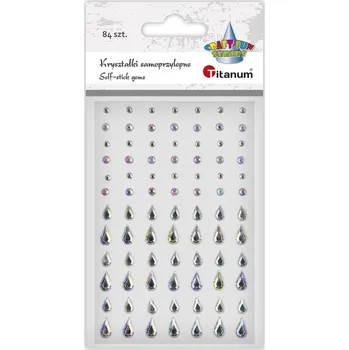 samolepka Titanum ST..., Samolepky 3D, kamínky a kapky, 84ks/arch